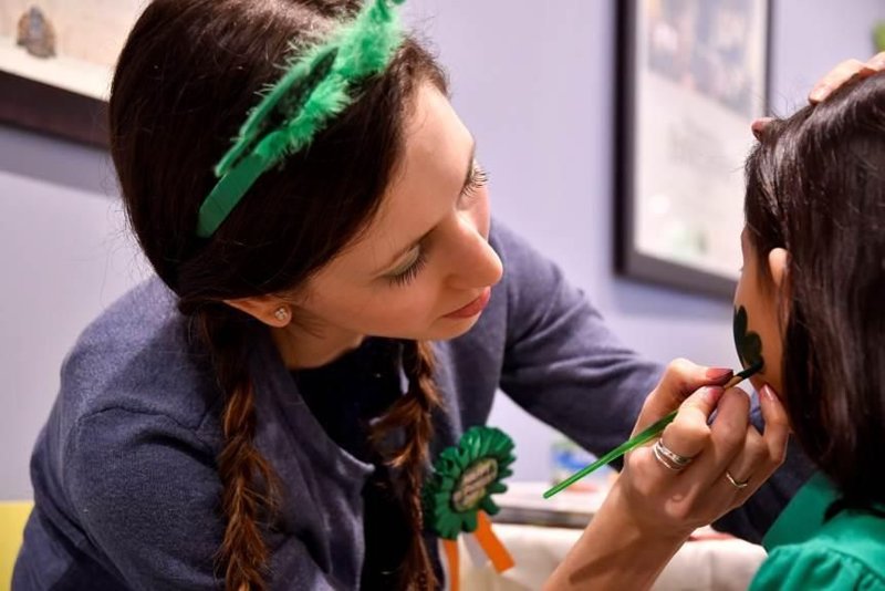 Face painting was one of the popular activities at the St. Patrick’s Day celebration at the Church of Scientology Dublin Community Centre.